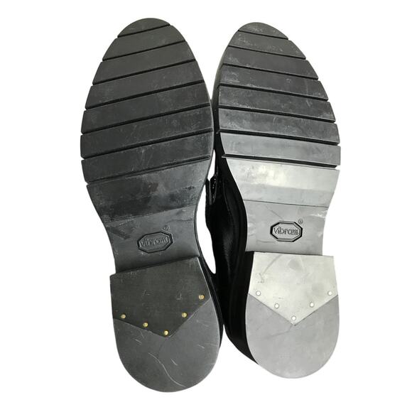 Rag & Bone Curtis Loafer Shoe Wmns Sz 40 Black Patent Leather 1 1/4" Heel Chunky - Picture 6 of 7